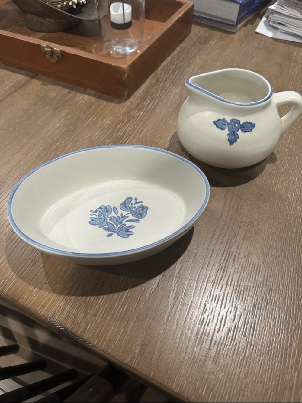 Pfaltzgraff Yorktowne dish and creamer
